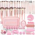 CLRDZN 70Pcs Makeup Brushes Set, Pink Professional Makeup Brush Set Multi-functional Makeup Brush Kit, Eye and Face Makeup Brushes & Tools, Premium Synthetic Facial Makeup Accessories