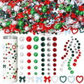 Christmas Red Green Mixed Flatback Rhinestones & Pearls, Pearl and Rhinestones for Crafting, Pearls Heart Bows Nail Charms for Christmas Craft DIY Ornaments, Tumbler Cups, Nail Art and Gift Making