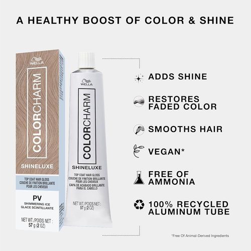 COLORCHARM ShineLuxe Top Coat Hair Gloss - Restores Color Vibrancy & Adds Shine | Vegan & Ammonia-Free | 2 oz.