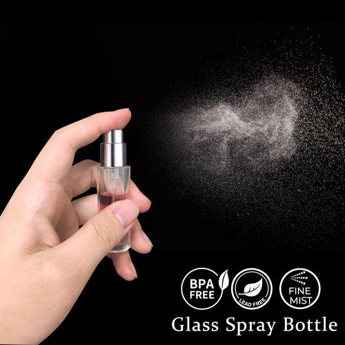 KIT TOWN 5ml Perfume Travel Refillable Bottle Perfume Atomizer, Travel Size Perfume Bottle,10pcs Glass Bayonet Mount Fragrance Atomizers for Trip, Leak-proof Cologne Sprayer Bottles