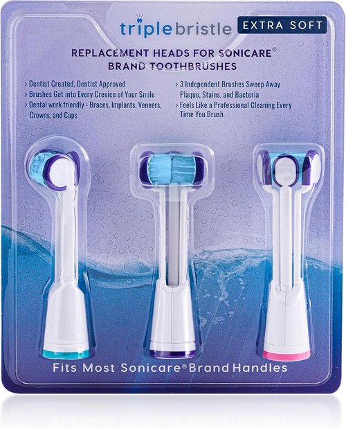 Philips Sonicare® Replacement Toothbrush Heads - Extra Soft Bristles for DiamondClean & More | 3 Pack