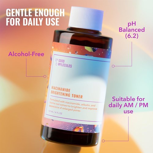 Good Molecules Niacinamide Brightening Toner - Skin Tone Balancing Facial Toner with Arbutin | Pore Minimizer