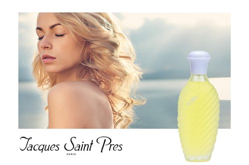 Jacques Saint Pres CIEL - Eau De Parfum for Women - Soft Powdery Scent with Vanilla & White Rose - 3.4 Fl Oz
