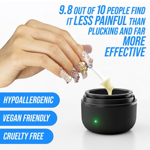 Kenashii Ear & Nose Waxing Kit, Wax Warmer Set, 100g Wax, 24 Professional Applicators, No Microwave Required, Effective Nose and Ear Hair Removal For Men and Women, 12 Balm Wipes, Storage Bag