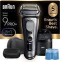 Braun Series 9 PRO+ Electric Shaver - Wet & Dry Razor with Pro SensoAdapt & 6-in-1 SmartCare Center | Silver