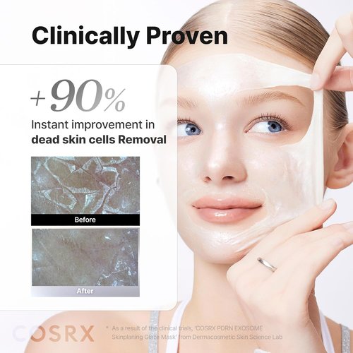 COSRX PDRN Exosome Glaze Wrapping Mask - Salmon DNA Overnight Peel-Off Mask for Glass Skin, 1.69 fl. Oz | Korean Skincare