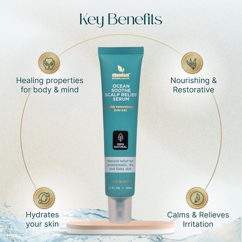 Abundant Natural Health Ocean Soothe Scalp Relief Serum - Magnesium Salt for Dry Skin | 50mL, Fragrance-Free