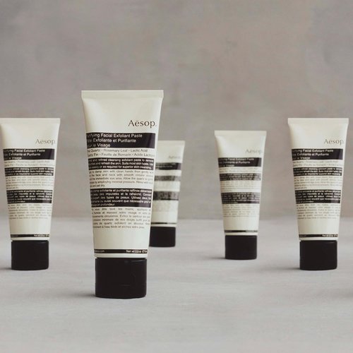 Aesop Purifying Facial Exfoliant Paste - Refresh & Cleanse Skin | Cream Cleanser with Quartz & Rosemary | 2.6oz / 75mL