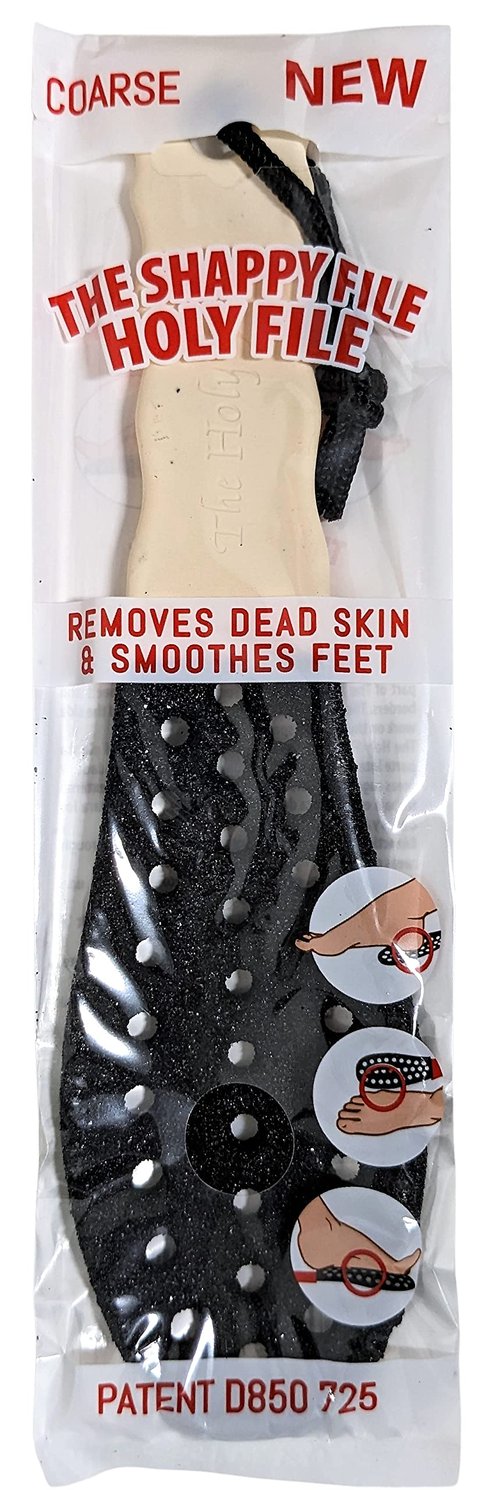 Holy Coarse Foot File (White), Callus Remover, Double Sided, Wet or Dry