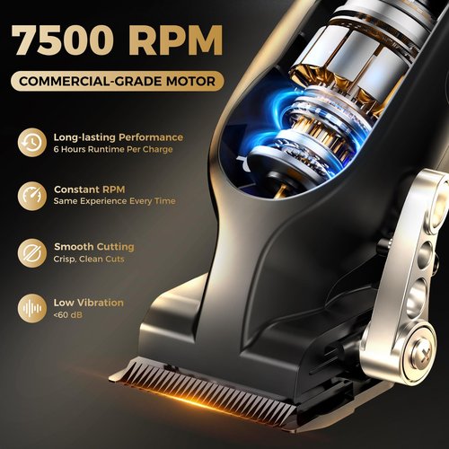 ATVOXIS Hair Clippers for Men Professional, Cordless Barber Clippers for Hair Cutting, Maquina para Cortar Pelo De Hombre