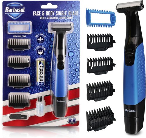 Barbasol Battery Powered Razor - Single Blade Precision Shaving | Compact & Lightweight Design