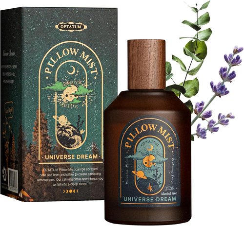 OPTATUM Pillow Mist - Aromatherapy Spray with Natural Essential Oils for Stress Relief | Ideal for Sheets & Bedding - Universe Dream