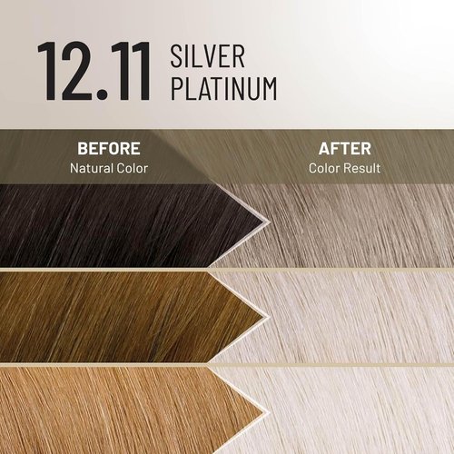 Il Salone Milano Plex Rebuilder Hair Color Cream - 12.11 Silver Platinum Dye | Professional Quality, Protects & Restructures