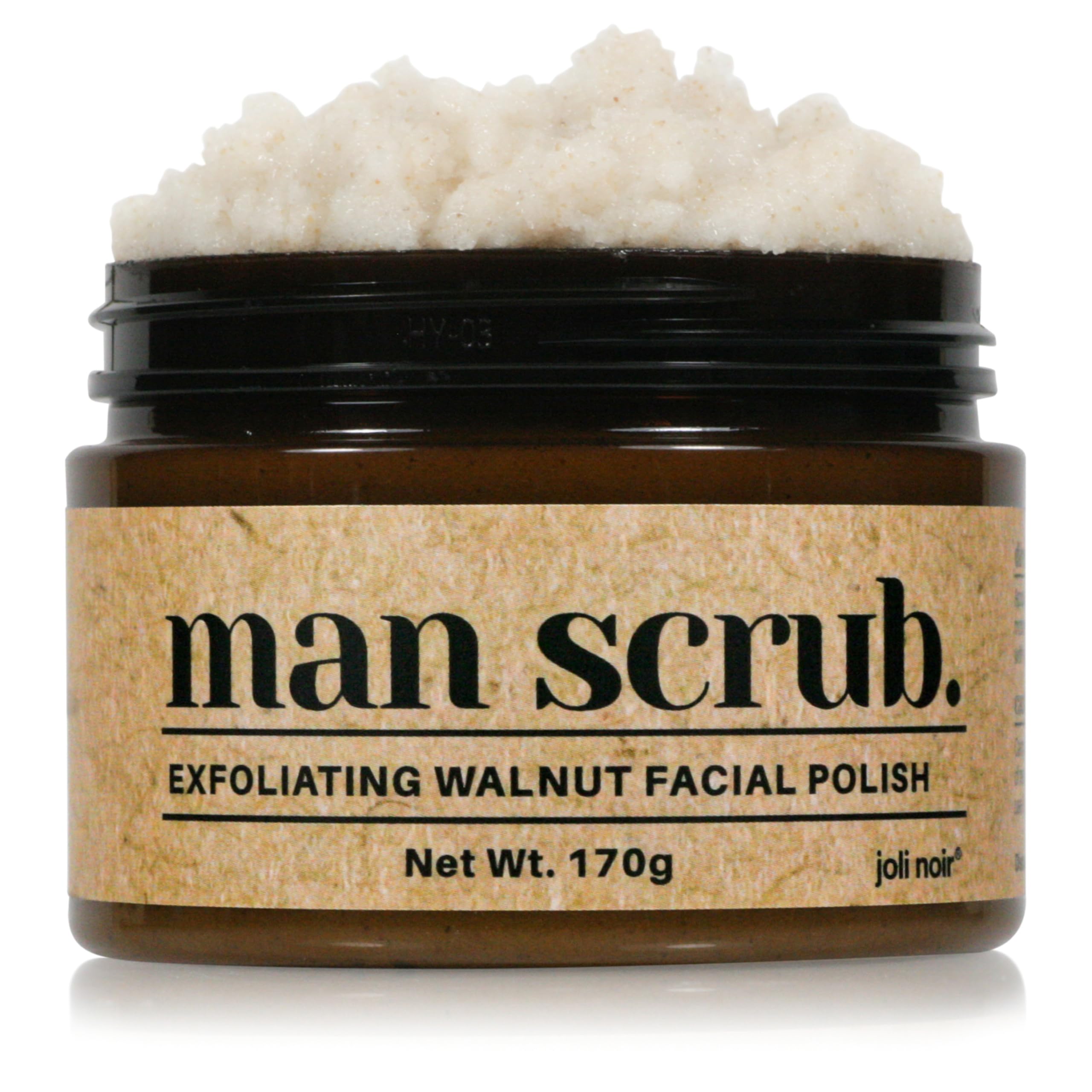 Walnut Face Scrub for Men – Gritty Exfoliating Facial Cleanser with Natural Oils Walnut Powder, Deep Clean, Clears Pores, Smooths Texture, Helps Men's Acne-Prone Skin – Non-Comedogenic, Cruelty-Free