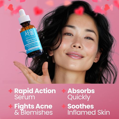 SeoulCeuticals Acne Serum - Rapid Action Treatment with Salicylic Acid & Tea Tree Oil | 1oz for Even Skin Tone