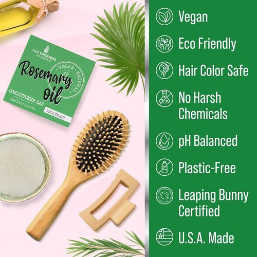 Skiennix Rosemary Oil Conditioner Bar - Eco-Friendly, Vegan & Color Safe | 3 Liquid Bottles Equivalent