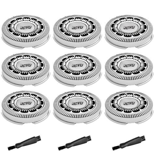 SH60 Replacement Heads Compatible with Philips Norelco Series 6000 Electric Shavers, Precision Blades for S6810/82 S6850/85 S6880/81 Razors, 9 Pack