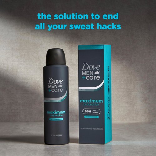 Dove Men+Care Anti-Perspirant Spray Ocean Breeze Maximum Protection Deodorant for men 96-Hour Comfort 3.8 oz
