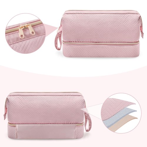 Fasrom Travel Case Compatible with Shark Flexstyle Hair Dryer, Wide-open Hair Tools Bag Compatible with Dyson Airwrap Attachments Storage for Women Travel Essentials, Pink (Patent Design, Bag Only)