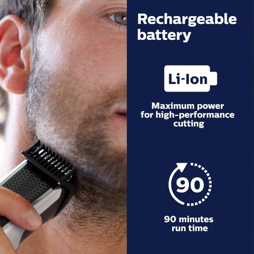 Philips Norelco Beard Trimmer & Hair Clipper Series 5500 - Cordless, Washable Design for Easy Cleaning | BT5511/49