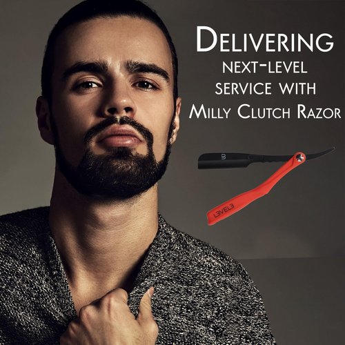 Level 3 Milly Razor - Fast and East to Assemble - Excellent Grip and Control - Straight Razor Holder- Level Three Holder