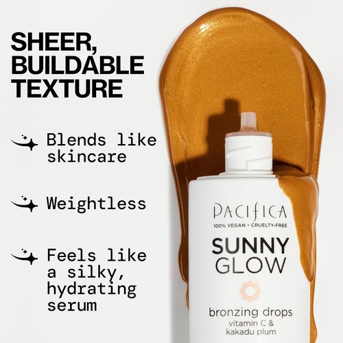 Pacifica Sunny Glow Bronzing Drops - Radiant Skin Enhancer | Vegan & Cruelty-Free
