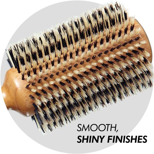 Sam Villa Signature Series Oval Nylon & Boar Bristle Round Brush With Bamboo