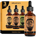 SilkyShark Beard Oil - Hydrating Growth & Conditioning Oil for Men | 3 Pack, 90ml, Sandalwood, Cedarwood, Sweet Orange Scents