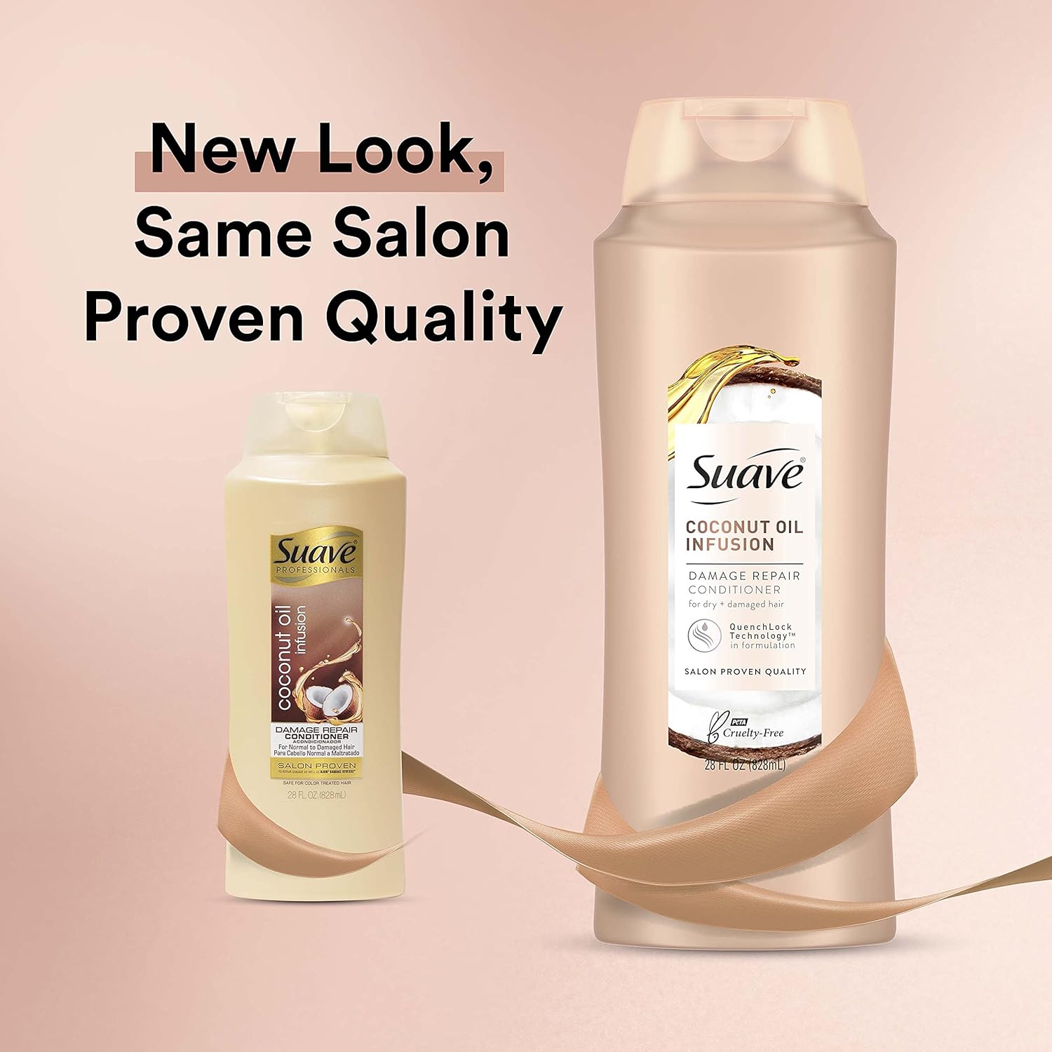 Suave Professionals Repairing Conditioner - Coconut Oil Infusion for Soft, Smooth Hair | 28 oz