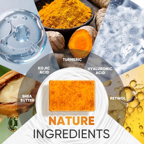 OAKDOLCHE 25P Turmeric Kojic Acid Soap Gift Set, Individually Wrapped (80g) | Infused with Retinol, Collagen & Vitamin E, SLS Free Gentle Care for Face/Body, Suitable for Party & Holiday Gifting