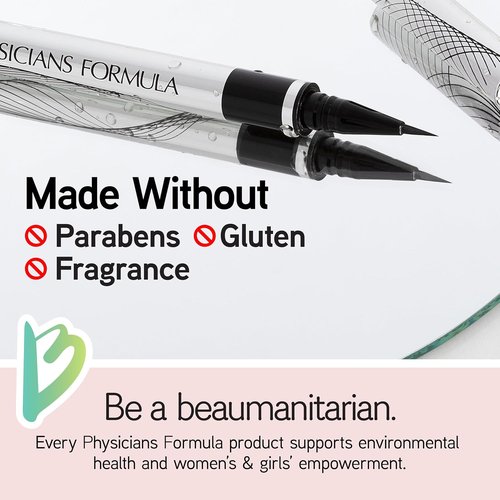 Physicians Formula Eye Booster Liquid Eyeliner - Waterproof Precision, Lash-Boosting Complex, Ultra Black, Vegan & Cruelty-Free