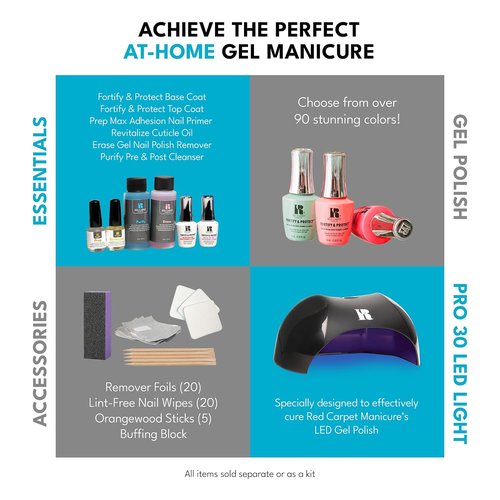 RC Red Carpet Manicure Purify Gel Cleanser - Removes Tacky Residue for High-Shine Finish | 4 Fl. Oz.