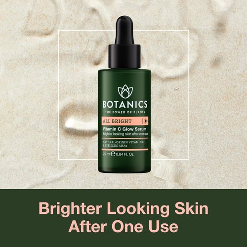 Botanics Vitamin C Face Serum - Brightening Glow Serum with Natural Vitamin C - Vegan & Cruelty-Free (1 Fl Oz)