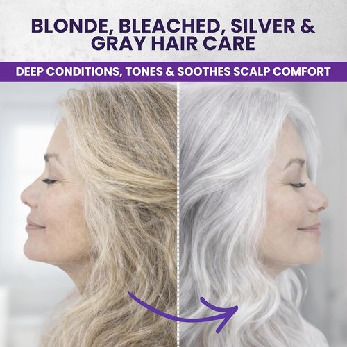 KESMEDIK Tea Tree Hair Mask Toner - Deep Conditioner with Argan Oil for Dry, Damaged, Bleached Hair | Relieves Itchy Scalp & Removes Brassy Tones
