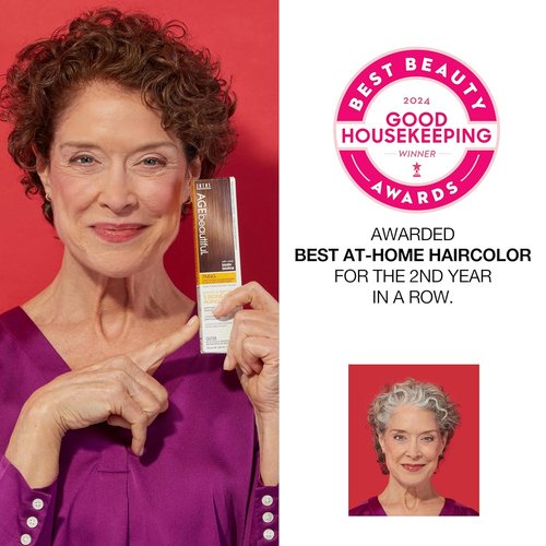 AGE Beautiful Root Touch Up Hair Color Spray - Temporary Gray Concealer | Adds Volume & Covers Thinning Patches | Water & Sweat Resistant