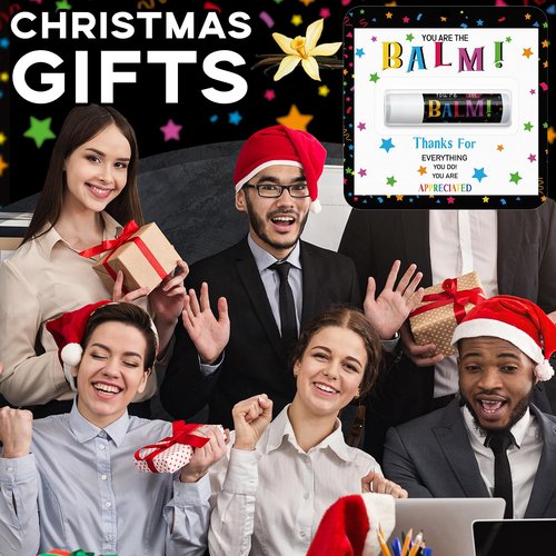 Sacubee 30 Pack Employee Appreciation Gifts Bulk Lip Balm Teacher Employee Staff Team Thank You Gifts You're the Balm Winter New Year Appreciation Party Favors for Women Men Coworkers Volunteer