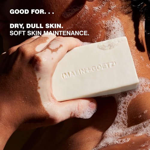 MALIN+GOETZ Vitamin B5 Hydrating Bar - Strawberry & Rum Scented Skincare | 5 oz Triple-Milled Bar
