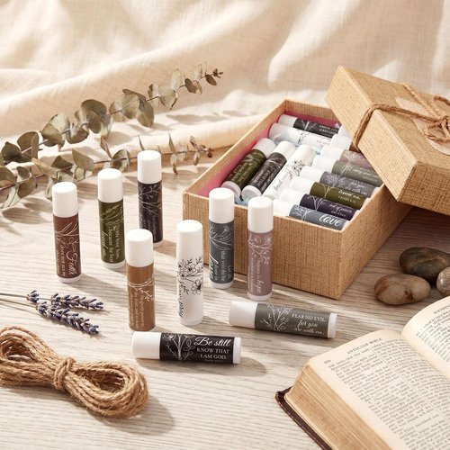 Skiennix 50 Pcs Christian Lip Balm Set - Perfect Religious Gifts for Easter, Mother's Day & More