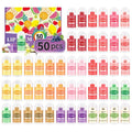 Mini Lip Balm 50 Pack, Natural Lip Balms with Vitamin E and Coconut Oil. Moisturizes for Dry Lips, Perfect for Christmas Gifts, Party Favors, Gift Bags and Small Gifts-13 Flavors