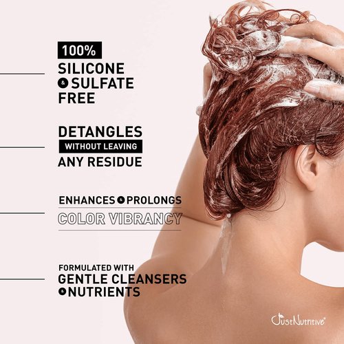 Just Nutritive Shampoo - Color Protect for Color Treated Hair | 16 fl. oz | Sulfate-Free & Handmade in USA