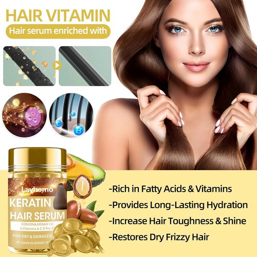 Skiennix Keratin Hair Treatment Serum | Leave-In Anti-Frizz Conditioner with Argan Oil & Vitamins | All Hair Types