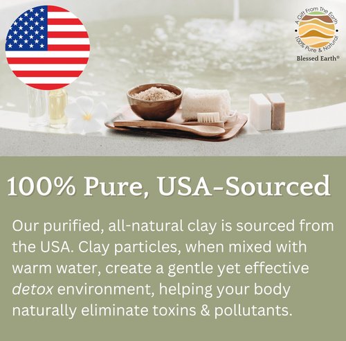 Blessed Earth Detox Clay Bath, 100% Pure Sodium Bentonite Therapeutic Grade – Cleansing and Purifying, by Evenbetternow LLC, Sample Size 1 lb (16 oz)