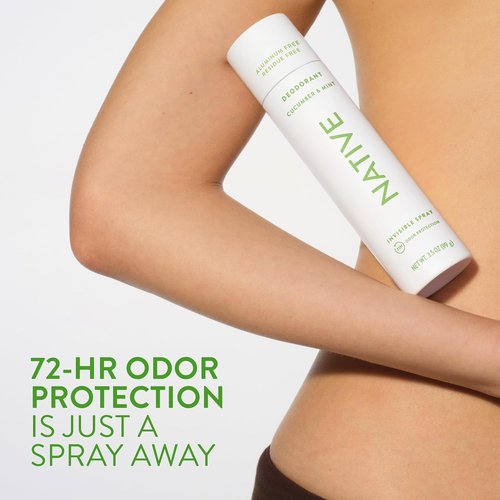 Native Deodorant - Cucumber & Mint Body Spray | 72-Hour Odor Protection, Aluminum-Free, 3.5 oz