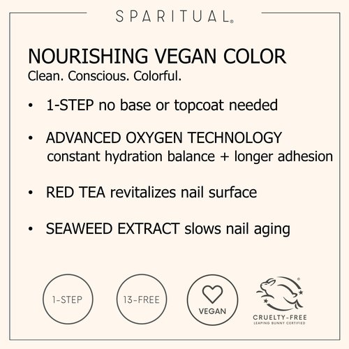 SpaRitual Nourishing Vegan Nail Color | Inner Life 0.5 fl oz | One-Step Nail Polish Formula