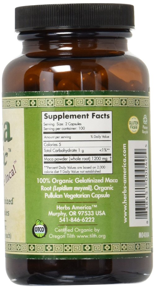 Maca Magic Organic Capsules, 200 Count