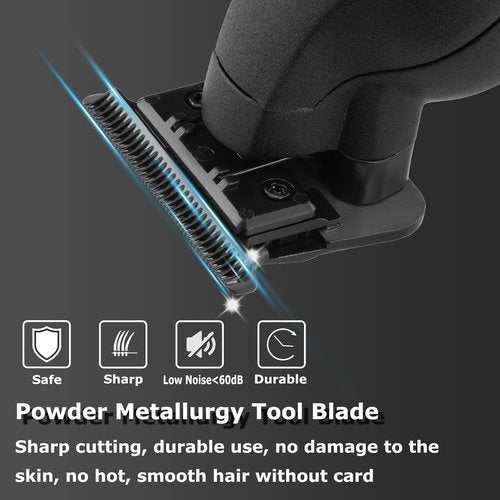 KEMEI 2293 Professional Hair & Beard Trimmer - Cordless Rechargeable Zero Gapped T Blade Clippers