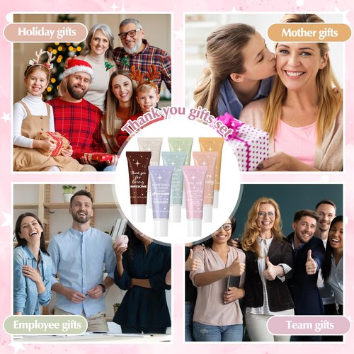 Linyuthia 24 Pcs Appreciation Gifts Lip Balm Bulk Moisturizing Balm for Dry Cracked lips Team Thank You Gift Volunteer Appreciation Party Favor for Women Teacher Employee Coworkers Nurse Girls Friend