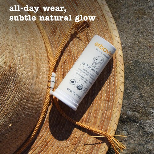 Erbaviva Organic Lip & Cheek Balm - Moisturizing Stick for Baby & Adults | USDA Organic, Shea Butter & Calendula