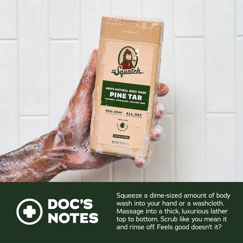 Dr. Squatch Men's Body Wash - Nourishing & Cleansing Moisturizer - Coastal Mist + Summer Citrus (14 oz, 2-Pack)
