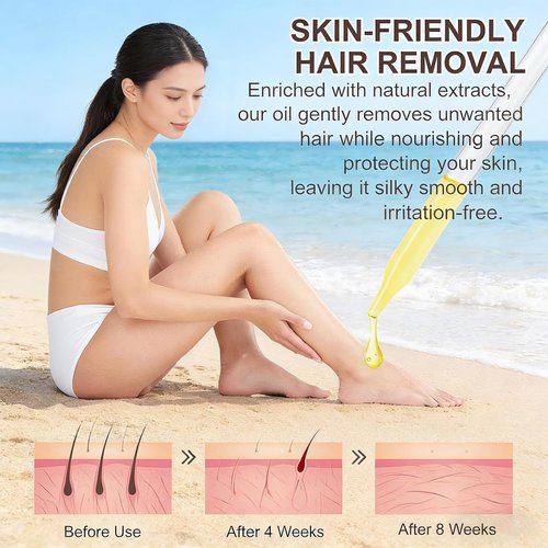 NYVORIS Natural Cyperus Hair Reducing Oil - Plant-Based Formula to Slow Regrowth & Shrink Pores - 2 Fl Oz